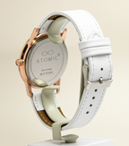 Cute Happy Valentine's Day Red Bow Print Premium Watch for Girls & Women - Stylish Rose Gold Analog Watch with Comfortable White Strap - Perfect Valentine Gift for the One You Love